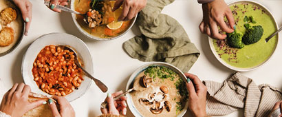 A selection of bowls of food