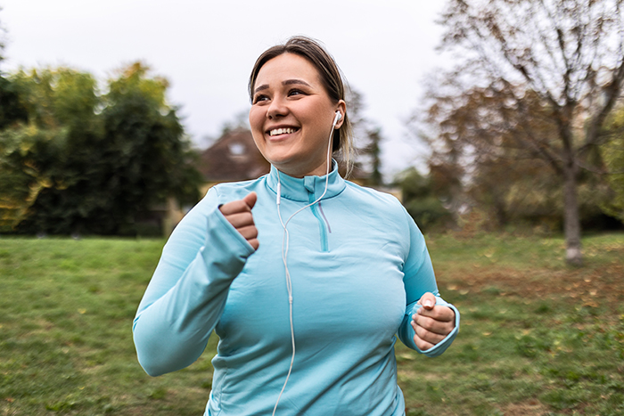 A girl running