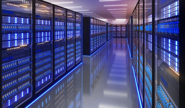 An internal photograph of a data centre