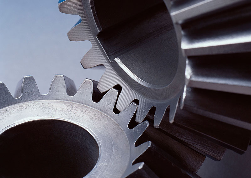 Gears coated in lubricant