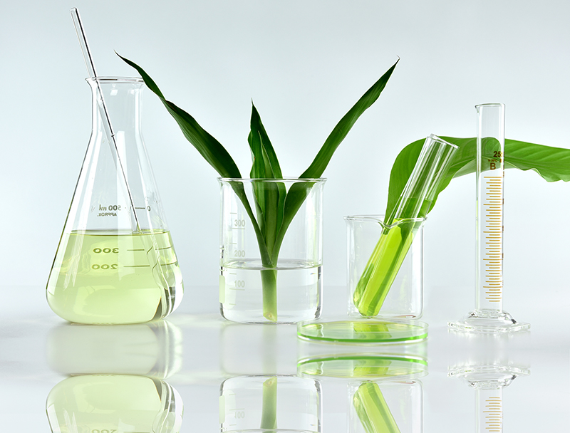 Bio-based products in lab glassware