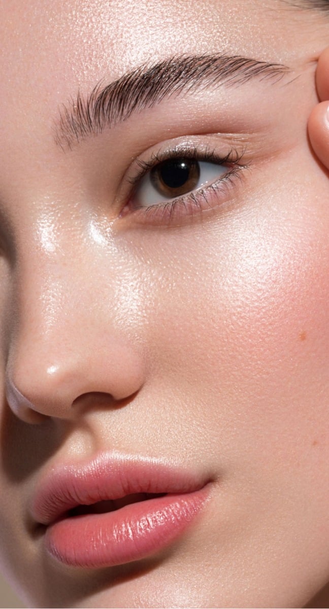 A women with clear skin