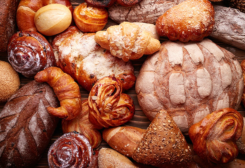 A selection of freshly baked products