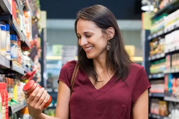 A woman shopping for confectionery