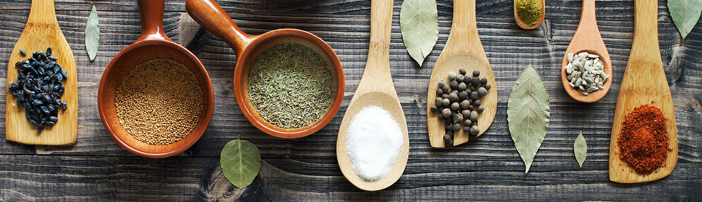 variety of spices and herbs