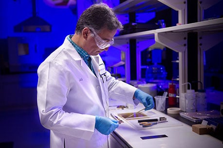 A scientist in a Univar Solution Center