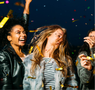 Women partying together