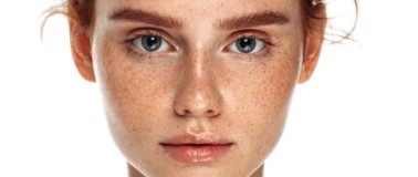 Close up of woman wearing natural beauty products