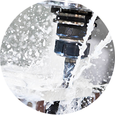 White lubricant is used in the metal drilling process